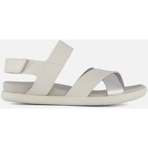 ECCO - Samara - Platte Sandaal - Wit Puur Zilver