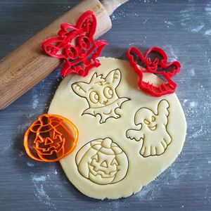 Koekjesvorms-s3-delige sets-sHalloweens-sPompoen - Spookje - Vleermuiss-sCookie cutters-sUitsteekvorms-sBakvorms-s8cm
