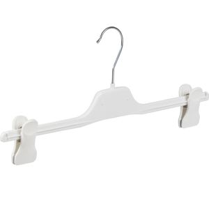 De Kledinghanger Gigant - Knijperhanger - Volwassenen - PGC40 - 50 Stuks - Kunststof - Wit - Verschuifbare Anti-slip knijpers - 40 cm - Rokhanger - Broekhanger - Pantalonhanger - PGC-Serie (PGC40_01/50)