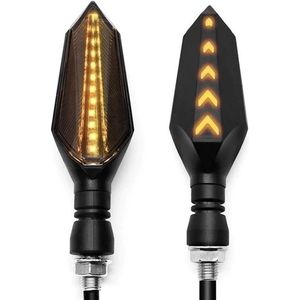 Premium LED Dynamische Knipperlichten voor Motor, Scooter, Brommer etc. - Audi, VW Style - Richtingaanwijzers Motorfiets - Set van 2 stuks - 12 Volt