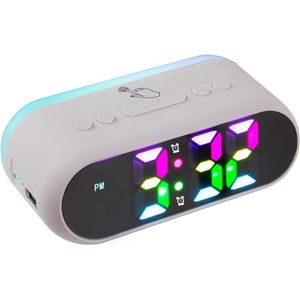 Digitale LED Wekker met RGB Nachtlicht en Oplaadfunctie - Dubbele Alarmen en Instelbare Helderheid