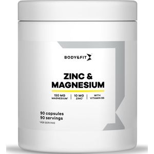 Body & Fit Zinc & Magnesium - Zink, Koper, Vitamine B6 - 90 Capsules - 1 Pot