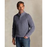 NZA - Katoenen Half Button Trui - Blauw