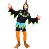 FUNIDELIA Haan kostuum voor mannen - Dieren kostuum - Maat: M-L - Zwart