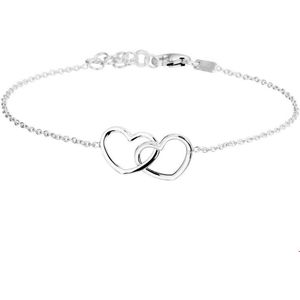 Zilver Gerhodineerde Armband hart 1 1326171