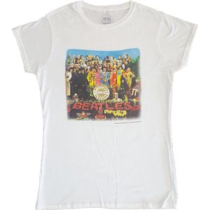 The Beatles - Sgt Pepper Dames T-shirt - L - Wit