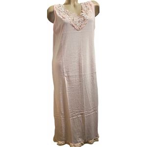 Dames katoenen mouwloos nachthemd XXL zalmroze