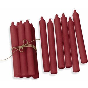 LOBERON Kaars set van 12 Bauceau rood