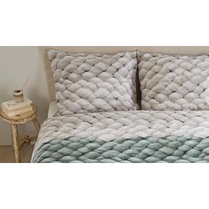 Ariadne at Home Chunky dekbedovertrek - Tweepersoons - 200x200/220 - Groen