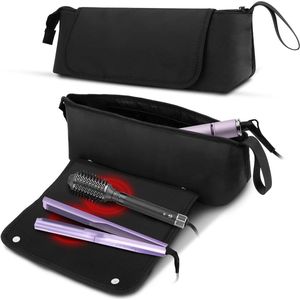 Hittebestendige Mat voor Haargereedschap - Gugxiom Reistas met Binnenzakken Organizer voor Hete Gereedschappen zoals Stijltang, Krultang en Haarverzorgingsaccessoires