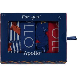 Apollo - Giftbox boxershorts heren - Friet & Hotdog - Maat S - Cadeaudoos - Geschenkdoos - Giftbox mannen - Verjaardagscadeau