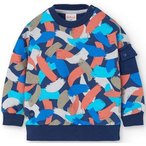 Boboli - Fleece Printed - Gebreide Trui - Marineblauw - 18 Months