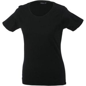 James and Nicholson Dames/dames Basic T-Shirt (Zwart)