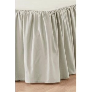 Zack Volant Dekbedovertrek 60 cm Biokwaliteit Beige 140 x 200 cm - Bloemenprint - Jotex