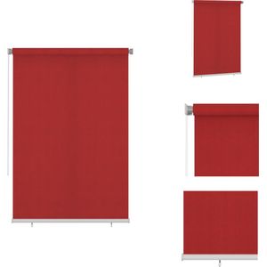 vidaXL Rolgordijn Buiten - 160 x 230 cm - HDPE - Rood - Jaloezie