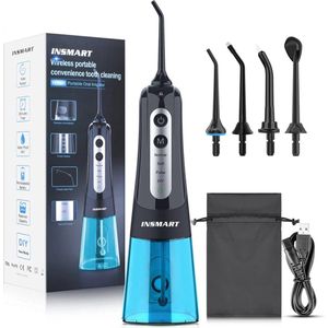 Waterflosser - Waterflosser Draadloos - Monddouche Water Flosser - Zwart/Blauw