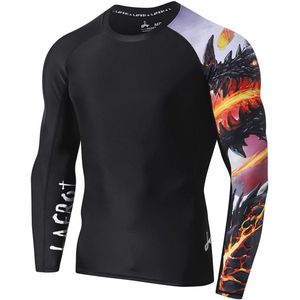 Heren Lange Mouw UPF 50+ Compressie Rash Guard