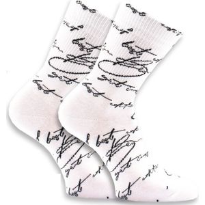 Sokken met opschrift - prijs per 2 paar - elastan