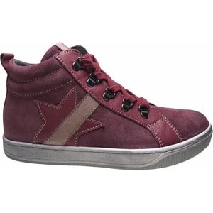 Naturino rits veter ster lederen hoge sneakers Joke fuxia mt 34