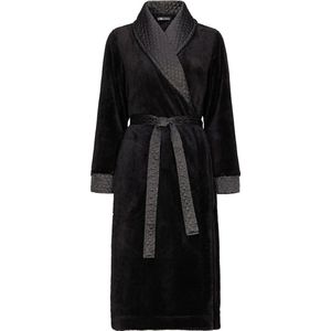 Zwarte fleece dames badjas Pastunette - Zwart - Maat - XL