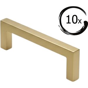10X By MJM Handgreep Goud RVS - Handgreep Goud 128mm - Handgrepen - handgreep keuken - Meubelbeslag - handgrepen keukenkastjes - handgrepen kast - Keukengrepen Goud - Kastgrepen - Meubelgrepen - Deurgreep Goud - Dallas Serie