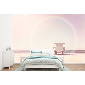 Strand - Hut - Zon - Zee - Zomer - Behangpapier