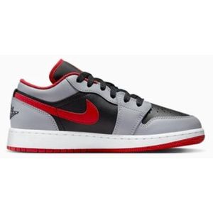 Nike - Air Jordan 1 Low - Heren Sneaker - Zwart/Rood/Grijs
