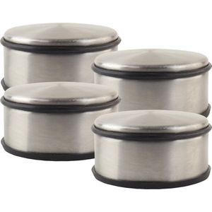 Nordix Deurstop - 4 stuks - Deurstopper - Deurbuffer - RVS - 11cm - Binnen