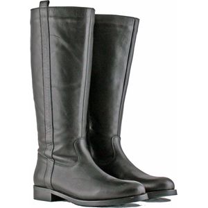 Jilsen Dames Laarzen Brede Schacht en Laarzen Brede Kuiten Kim in Zwart Kuitomtrek 48 cm, schoenmaat 42