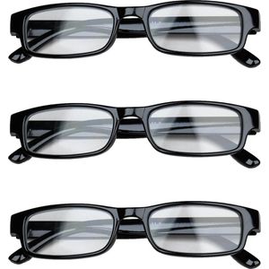 Melleson Eyewear overkijk leesbril zwart +2.50 x 3 stuks