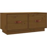 vidaXL - Tv-meubel - 80x34x35 - cm - massief - grenenhout - honingbruin