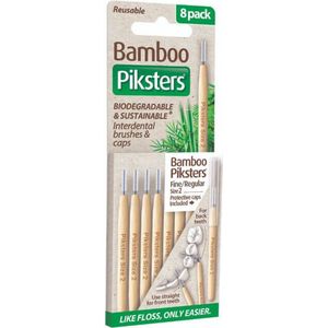 Piksters Bamboe Rechte Ragers - Maat 2 - Fijn Wit - 8 stuks