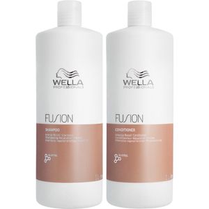 Wella - Fusion Shampoo 1L - Fusion Conditioner 1L - Voordeelverpakking