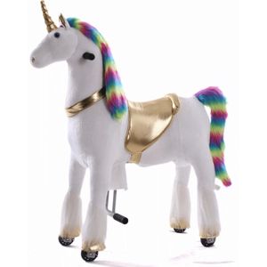Kijana Unicorn Rijdend Paard - Eenhoorn Hobbelfiguur met Wielen - 4-9 Jaar - 66cm Zit Hoogte - Groot - Meerdere kleuren