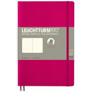 Leuchtturm notitieboek softcover 19x12.5 cm blanco berry/kersenrood