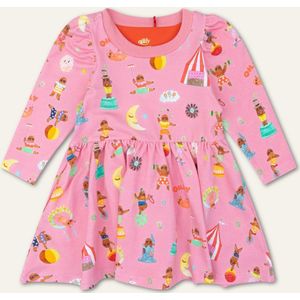 Drum jersey dress 35 AOP The great sloth Pink: 98/3yr