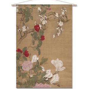 Wandkleed Honderd bloemen - Qing dynastie