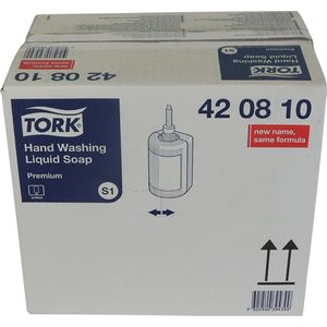 Voordeelverpakking 4 X Tork Reinigende Vloeibare Zeep, transparant S1, ongeparfumeerd, 6x1 liter (420810)