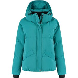 Travelin' - Miro - Puffer Winterjas - Turkoois - Waterbestendig