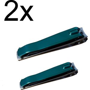 Nagelknipper Set Metal Groen | 8 cm | 5,5 cm | RVS | Nagelschaar | Nagel Knipper | Nagelknippers