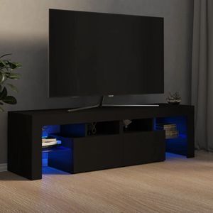 Furniture Limited - Tv-meubel met LED-verlichting 140x36,5x40 cm zwart