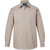 Boston Park - Heren - Boston Park geruit overhemd lange mouwen kentkraag tot 8XL - Zand - Maat 3XL