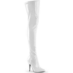 Pleaser Overknee Laarzen -37 Shoes- SEDUCE-3000 US 7 Wit