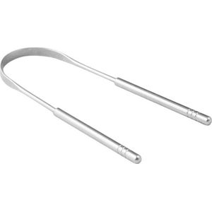 Professionele Tongschraper - Tongreiniger - Hygiëne - RVS - Zilverkleurig