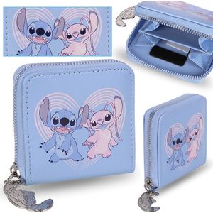 Disney Lilo & Stitch Blauwe, Kleine Portemonnee met Rits 9x9 cm