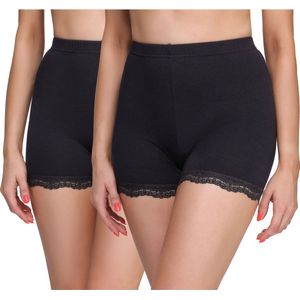 Merry Style Dames Leggings - Shorts - Korte - Viscose - Wielershorts - 2Pack - MS-MS10-294-LE-2P - Zwart/Zwart (2Pack) - S