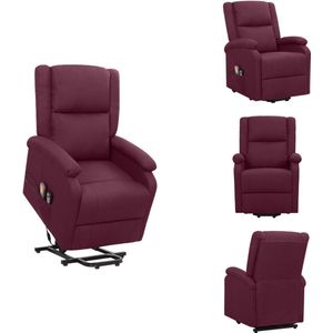 vidaXL Sta-opstoel - Sta-opstoelen - Staopstoel - Sta Op Stoel - Sta-op-massagestoel stof paars