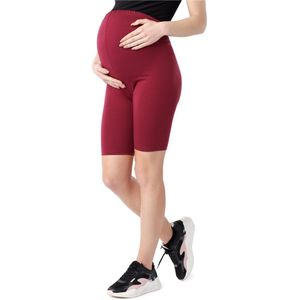 Be Mammy BE-BE20-285-LE Dames Zwangerschapsleggings - Kort - Katoen - Elasthan - Yogabroek - Wit - 4XL