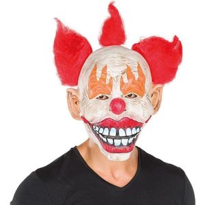 Rubie's Halloweenmasker Horror Clown Latex Rood/wit