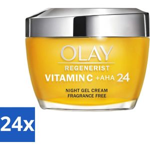 Olay - Vitamine C + AHA24 - Nachtcrème - Vernieuwend & Verhelderend - 50 ml - Voordeelverpakking - 24 stuks